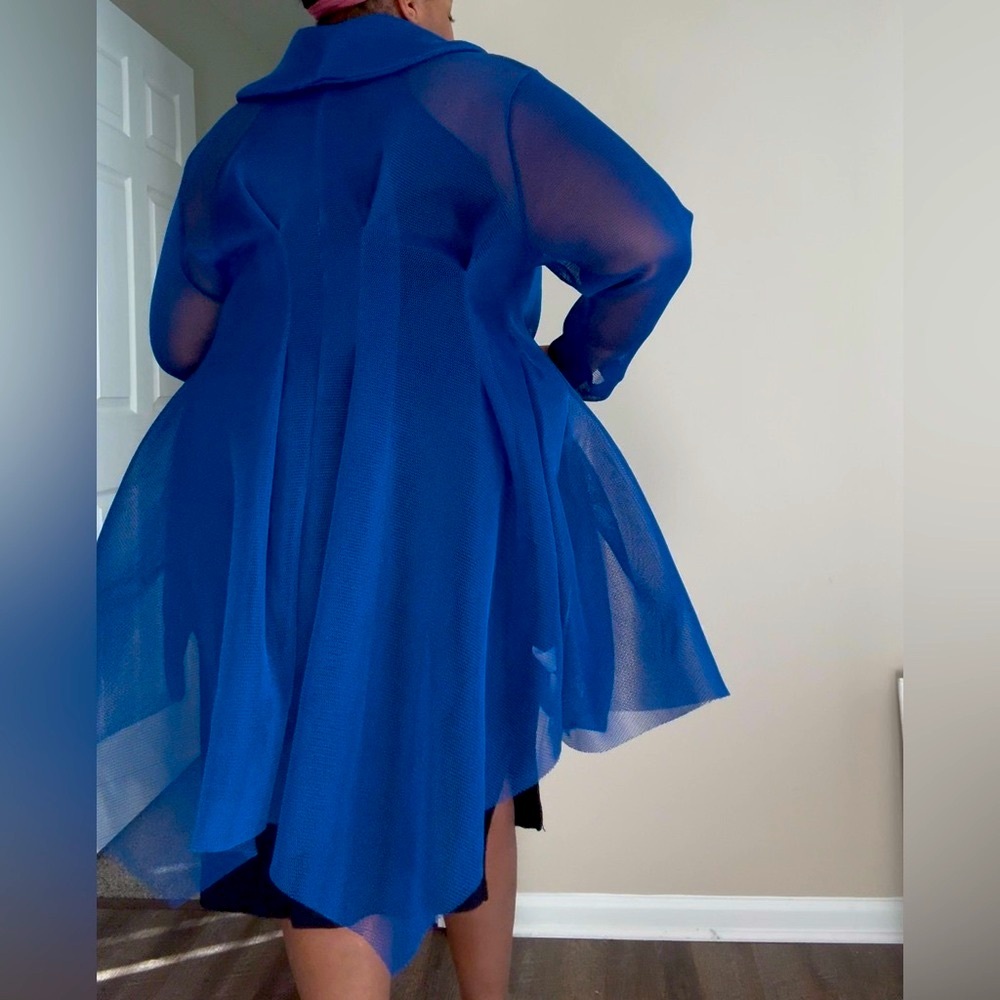 Royal blue mesh jacket